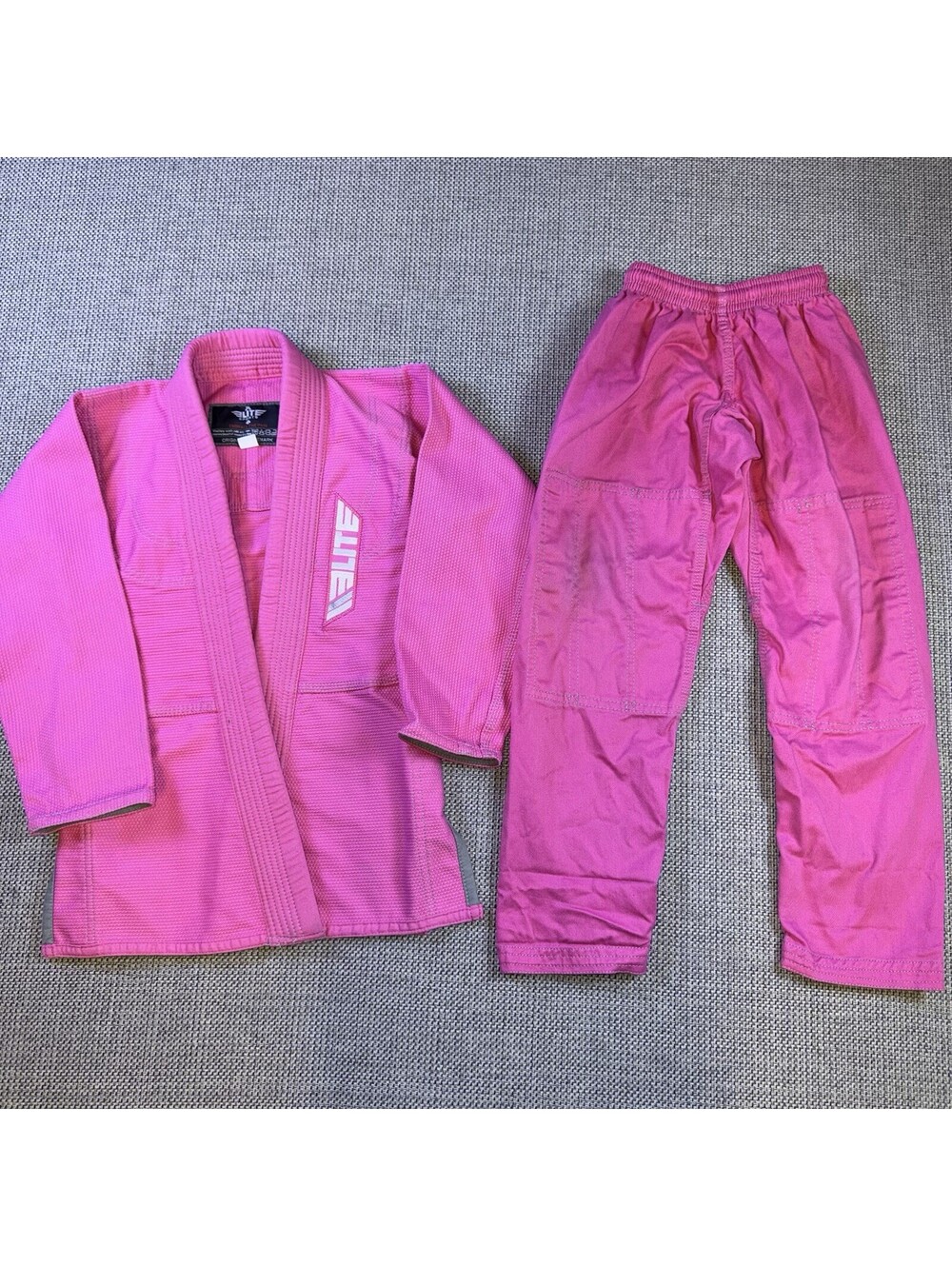 Elite Sports Kids BJJ Gi C00 Pink Brazilian Jiu Jitsu Uniform Jacket Pants Youth